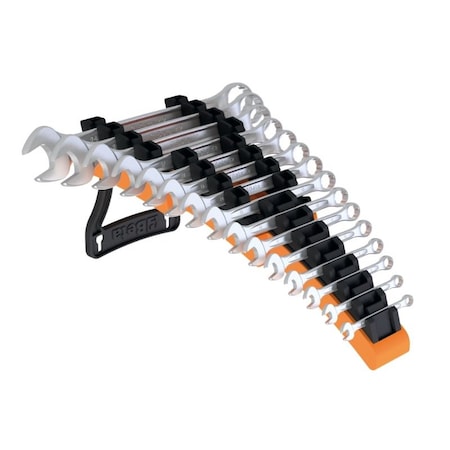 Beta 42/SP15 Offset Combination Wrench Set, 15 Pieces ranging from 6 to 24mm, with Bright Chrome Plated 000421078